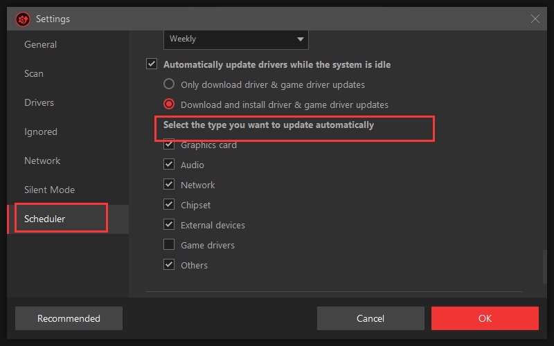 auto update when the system is idle